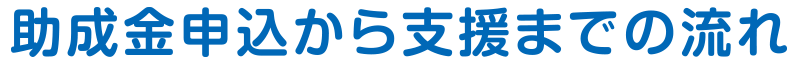 助成金申込から支援までの流れ