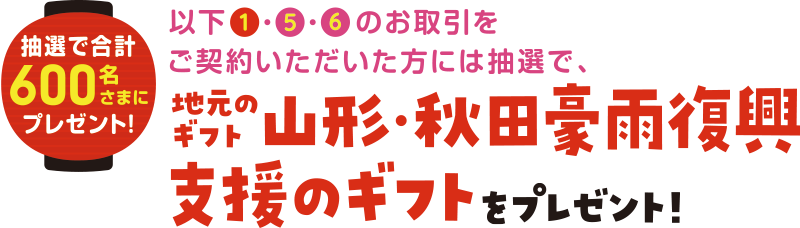【抽選で合計600名さまに】地元のギフト山形・秋田豪雨復興支援のギフトをプレゼント！